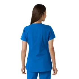 Camice da lavoro da donna Force Essentials con scollo a V e inserti in maglia