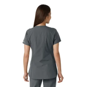 Camice da lavoro da donna Force Essentials con scollo a V e inserti in maglia