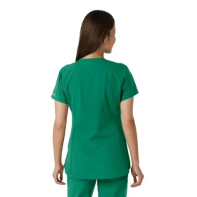 Camice da lavoro da donna Force Essentials con scollo a V e inserti in maglia