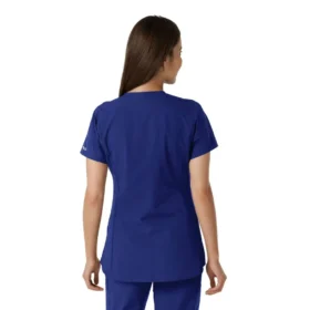 Camice da lavoro da donna Force Essentials con scollo a V e inserti in maglia