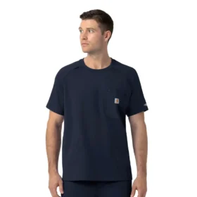 Camice medico in maglia Force Cross-Flex con collo rotondo