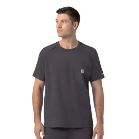 Camice medico in maglia Force Cross-Flex con collo rotondo