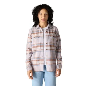 Camicia a quadri da donna in fibra Tencel™ dalla vestibilità comoda