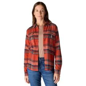 Camicia a quadri da donna in fibra Tencel™ dalla vestibilità comoda