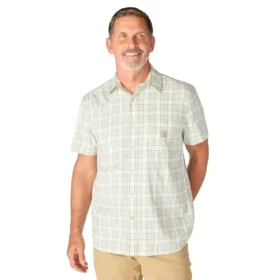 Camicia a quadri da uomo Bozeman a maniche corte, vestibilità comoda