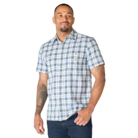 Camicia a quadri da uomo Bozeman a maniche corte, vestibilità comoda
