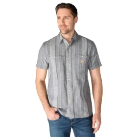 Camicia a quadri da uomo Bozeman a maniche corte, vestibilità comoda