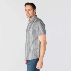 Camicia a quadri da uomo Bozeman a maniche corte, vestibilità comoda
