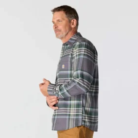 Camicia a quadri in flanella a maniche lunghe, peso medio, vestibilità comoda Rugged Flex™