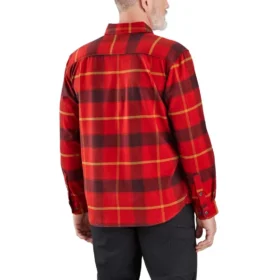 Camicia a quadri in flanella di peso medio con maniche lunghe, vestibilità comoda Rugged Flex®