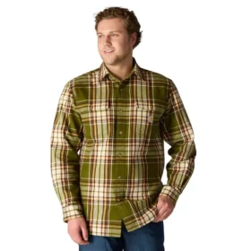 Camicia a quadri in flanella pesante a maniche lunghe, vestibilità ampia