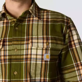 Camicia a quadri in flanella pesante a maniche lunghe, vestibilità ampia