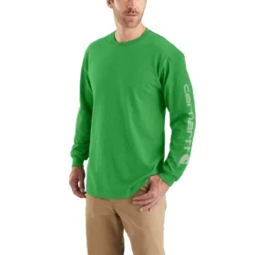Camicia da uomo Dearborn a maniche lunghe, vestibilità ampia, tessuto pesante, con logo