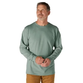 Camicia da uomo Dearborn a maniche lunghe, vestibilità ampia, tessuto pesante, con logo