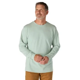 Camicia da uomo Dearborn a maniche lunghe, vestibilità ampia, tessuto pesante, con logo