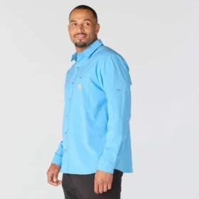 Camicia da uomo Force Sun Defender™ a maniche lunghe, vestibilità comoda, in tessuto – Camicie con protezione solare