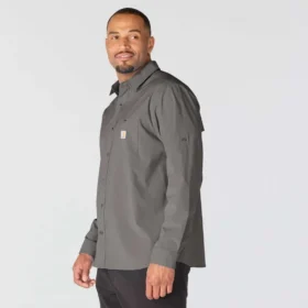 Camicia da uomo Force Sun Defender™ a maniche lunghe, vestibilità comoda, in tessuto – Camicie con protezione solare