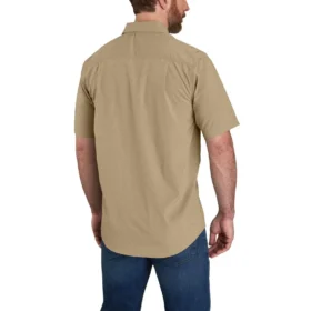 Camicia da uomo Force Sun Defender™ in chambray, vestibilità comoda, maniche corte – Camicie con protezione solare