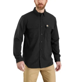 Camicia da uomo Force Sun Defender™ in chambray, vestibilità comoda, maniche lunghe - Camicie con protezione solare