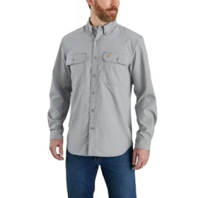 Camicia da uomo Force Sun Defender™ in chambray, vestibilità comoda, maniche lunghe - Camicie con protezione solare