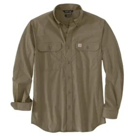 Camicia da uomo Force Sun Defender™ in chambray, vestibilità comoda, maniche lunghe - Camicie con protezione solare