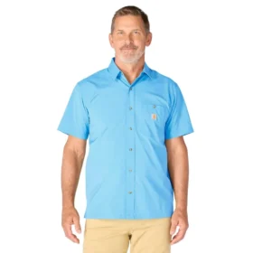 Camicia da uomo Force Sun Defender™ in tessuto, vestibilità comoda, maniche corte - Camicie con protezione solare