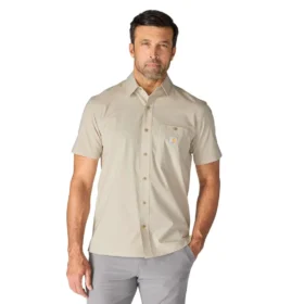 Camicia da uomo Force Sun Defender™ in tessuto, vestibilità comoda, maniche corte - Camicie con protezione solare