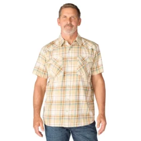 Camicia da uomo Montana Bozeman a maniche corte in tessuto scozzese, vestibilità comoda