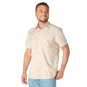 Camicia da uomo Montana Bozeman a maniche corte in tessuto scozzese, vestibilità comoda