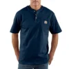 Camicie da uomo Dearborn a vestibilità ampia, pesante, con colletto Henley e taschino