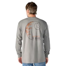 Camicie da uomo Force Irvine Fr a maniche lunghe con grafica fiamme - Camicie ignifughe