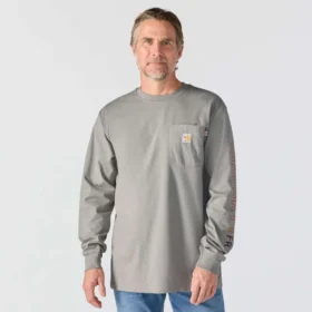 Camicie da uomo Force Irvine Fr a maniche lunghe con grafica fiamme – Camicie ignifughe