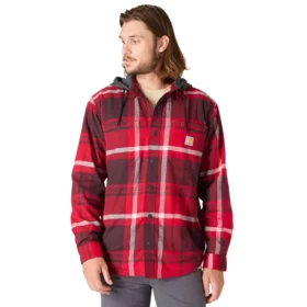 Camicie da uomo Hamilton a quadri con cappuccio e vestibilità comoda - Giacche-camicia da uomo
