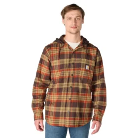 Camicie da uomo Hamilton a quadri con cappuccio e vestibilità comoda - Giacche-camicia da uomo