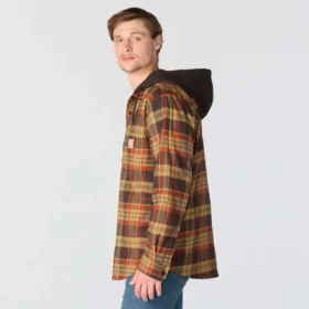 Camicie da uomo Hamilton a quadri con cappuccio e vestibilità comoda – Giacche-camicia da uomo