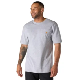 Camicie da uomo Iconic K87 a vestibilità ampia con taschino, in cotone pesante