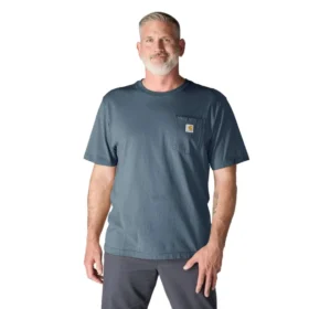 Camicie da uomo Iconic K87 a vestibilità ampia con taschino, in cotone pesante
