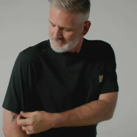 Camicie da uomo Iconic K87 a vestibilità ampia con taschino, in cotone pesante