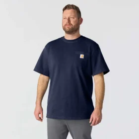 Camicie da uomo Iconic K87 a vestibilità ampia con taschino, in cotone pesante
