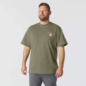 Camicie da uomo Iconic K87 a vestibilità ampia con taschino, in cotone pesante