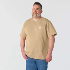Camicie da uomo Iconic K87 a vestibilità ampia con taschino, in cotone pesante
