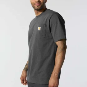 Camicie da uomo Iconic K87 a vestibilità ampia con taschino, in cotone pesante