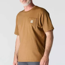 Camicie da uomo Iconic K87 a vestibilità ampia con taschino, in cotone pesante