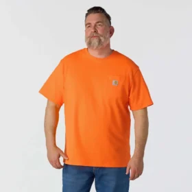 Camicie da uomo Iconic K87 a vestibilità ampia con taschino, in cotone pesante