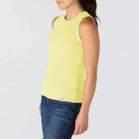 Canotta da donna in Tencel, leggera e traspirante, a costine