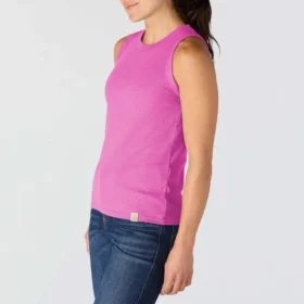 Canotta da donna in Tencel, leggera e traspirante, a costine