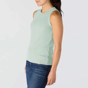 Canotta da donna in Tencel, leggera e traspirante, a costine