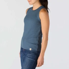 Canotta da donna in Tencel, leggera e traspirante, a costine