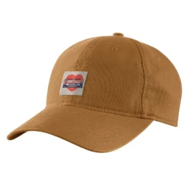 Cappellino da baseball in tela con toppa a forma di cuore