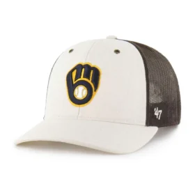Cappellino da camionista '47 non tinto dei Milwaukee Brewers